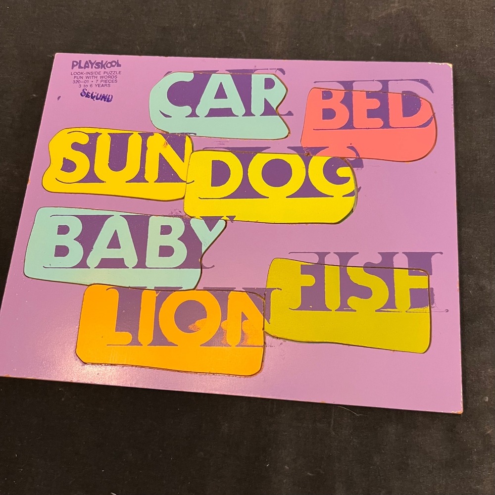 Vintage Playskool Puzzle Tray